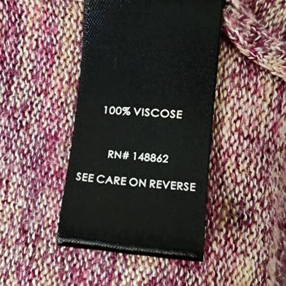 Torrid Space Dye Cardigan Drape Front Sweater in Oatmeal and Purple - Picture 7 of 9